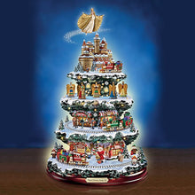 Load image into Gallery viewer, The Bradford Exchange Christkindlmarket Tabletop Christmas Tree With Lights Music and Motion Limited Edition Hand-painted 16-inches - RCE Global Solutions
