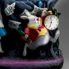 Load image into Gallery viewer, The Bradford Exchange Disney Alice In Wonderland Illuminated Musical Glitter Globe Handcrafted Collectible with LED Lighting and Hand-Painted Character Figurines and Iconic Movie Melody 6.75-inches - RCE Global Solutions
