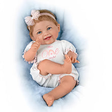 Load image into Gallery viewer, The Ashton-Drake Galleries Little Miss One-derful Collector&#39;s Edition Baby Doll by Master Doll Artist Ping Lau with RealTouch® Vinyl Skin, Hand-rooted Hair, Poseable 18.5-inches - RCE Global Solutions
