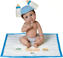 Load image into Gallery viewer, The Ashton-Drake Galleries Make Mine A Double Cute Hats Off To You Collection Baby Doll Crafted by Master Sculptor Sherry Rawn 5 1/2- inches - RCE Global Solutions
