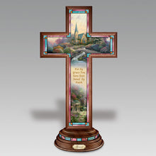 Load image into Gallery viewer, The Bradford Exchange &quot;Grace&quot; Issue #6 Light of Faith Illuminated Cross Collection by Thomas Kinkade 8-inches - RCE Global Solutions
