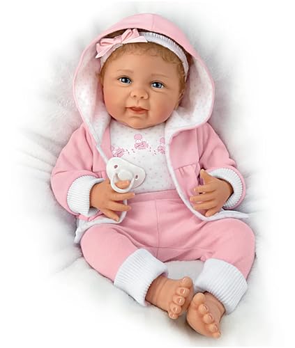 The Ashton - Drake Galleries I Sure Do Love Ewe Lifelike So Truly Real® Baby Girl Doll Magnetic Pacifier Weighted Fully Poseable with Soft RealTouch® Vinyl Skin by Doll Artist Linda Murray 19