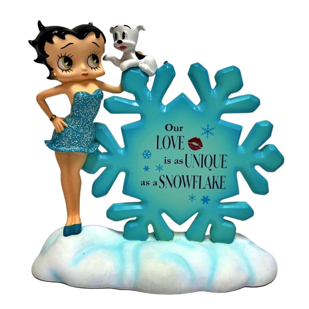 The Hamilton Collection Betty Boop™ 'Our Love Is as Unique as A Snowflakes' with Pudgy™ Issue #5 of Our Love Is Out of This World Figurine Collection Hand-Painted with Glitter and Metallic Accents 5-inches - RCE Global Solutions