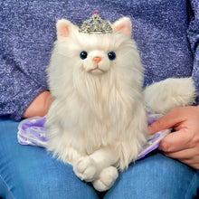 Load image into Gallery viewer, The Ashton-Drake Galleries Fabulous Feline Kitten Hold That Pose! Plush Cat with Crown Lavender Skirt and Dazzling Duchess Outfit 10-Inches
