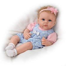 Load image into Gallery viewer, The Ashton - Drake Galleries Little Livie Lifelike Silicone Baby Girl Doll TrueTouch® Authentic Silicone Weighted for Realism Hand-painted &amp; Hand-rooted Hair Baby Doll by Linda Murray 19-inches - RCE Global Solutions
