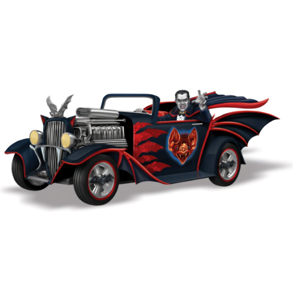 The Hamilton Collection Dracula Roadster Sculpture Hand-Crafted Hand-Painted Hot Rod Inspired American Car Culture by Dave Aikins 5-inches