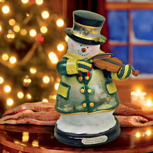 Load image into Gallery viewer, The Bradford Exchange “Evening Rehearsal” Winter Wonderland Snowman Heirloom Classics Snowman Collection Issue #8 Christmas Decoration Figurine by Thomas Kinkade 7-Inches
