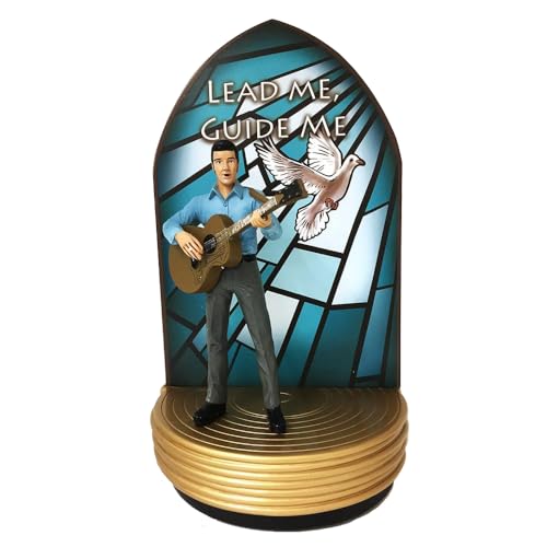 The Bradford Exchange Elvis™ Lead Me Guide Me The Gospel Truth Sculpture Collection Issue #7 Illuminated & Musical with Iconic Gospel Songs Inspirational Tribute to Elvis's Love for Gospel 7-inches