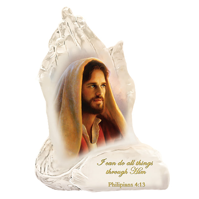 The Bradford Exchange I Can Do All Things Issue #11 Praying Hands Religious Art Collectible Figurine with Art by Greg Olsen 6-inches - RCE Global Solutions