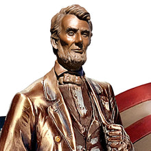 Load image into Gallery viewer, The Bradford Exchange Abraham Lincolns Gettysburg Address Standing Tall for Freedom Sculpture Collection A Tribute to American Freedom and Equality Handcrafted in Gallery-Quality Cold-Cast Bronze 6.75&quot; W x 9.5&quot; H - RCE Global Solutions
