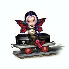 Load image into Gallery viewer, The Hamilton Collection All Aboard the Halloween Express Figurine Collection Issue #2 Fang-ciful Elegance Fairy in Frankenstein Bride Costume Handcrafted Resin by Jasmine Becket-Griffith 4.25-Inches
