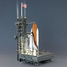 Load image into Gallery viewer, The Bradford Exchange Hawthorne Village Division Kennedy Space Center Launch Pad Lights Up Space Shuttle Sculpture 17-inches - RCE Global Solutions
