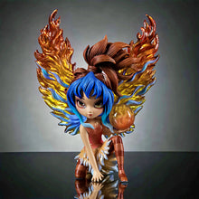 Load image into Gallery viewer, The Hamilton Collection Mystic Guardians of Nature Fairy Figurine Collection Blaze Guardian of Fire with Custom-Carved Crystalline Wings and Handcrafted Elemental Orbs by Jasmine Becket-Griffith 5.5-inches
