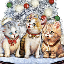 Load image into Gallery viewer, The Bradford Exchange A Meow-y Christmas To All Tabletop Christmas Tree With Singing Jingle Cats Hand-Cast Kitten Sculptures Christmas Decoration by Jurgen Scholz 12-Inches - RCE Global Solutions
