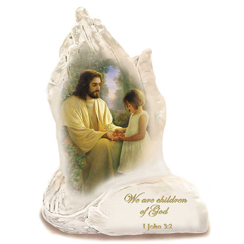 The Bradford Exchange Children Of God Issue #14 Praying Hands Religious Art Collectible Figurine with Art by Greg Olsen 6-inches