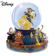 Load image into Gallery viewer, The Bradford Exchange Disney Beauty and The Beast Musical Glitter Globe with Rotating Characters - RCE Global Solutions
