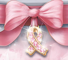 Load image into Gallery viewer, The Bradford Exchange Breast Cancer Awareness Musical Pink Ribbon Butterfly-Themed Wish Jar with 22K Gold Lettering and 365 Pink Cards Plays Melody You Are So Beautiful 7-inches - RCE Global Solutions
