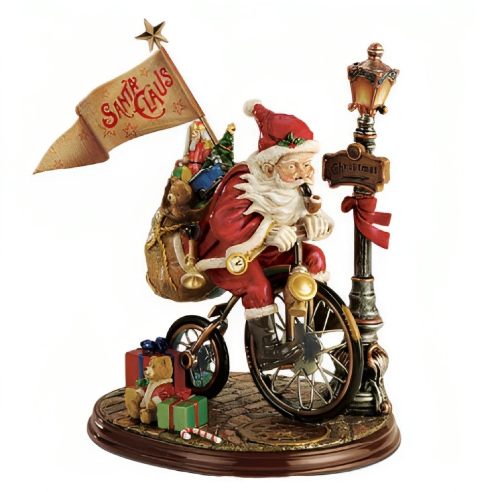 The Bradford Exchange Santa Claus Is Coming To Town Statue Victorian Holiday Christmas Decoration 7.5-inches - RCE Global Solutions