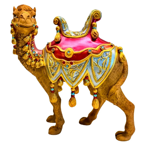 The Bradford Exchange Jeweled Nativity Figurine Collection Issue #9 Standing Camel Handcrafted Figurine with Over 100 Swarovski Crystals by Peter Carl Faberge Christmas Decorations 7.5-inches - RCE Global Solutions