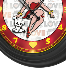 Load image into Gallery viewer, The Bradford Exchange Betty Boop LED Night Illuminated Atomic Clock with Weather-Resistant Metal Housing Officially Licensed Design 14-Inches - RCE Global Solutions
