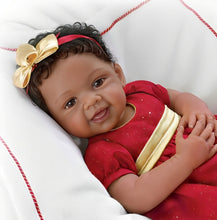 Load image into Gallery viewer, The Ashton-Drake Galleries So Truly Real® Baby’s First Christmas Collectible Doll with RealTouch® Skin and Hand-Rooted Hair by Master Doll Artist Waltraud Hanl 19-inches - RCE Global Solutions
