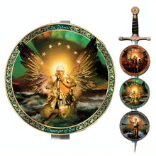 Load image into Gallery viewer, The Bradford Exchange The Power of His Will: Archangel Plate Collection St. Garbiel Messenger of God Issue #3 by Howard David Johnson 31.5-Inches
