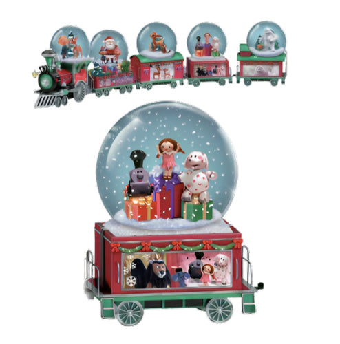 The Bradford Exchange Rudolph The Red-Nosed Reindeer Express Snowglobe Collection Issue #4 Misfits No More Handcrafted Musical Train Car Snowglobes Christmas Decorations 4.5-Inches - RCE Global Solutions