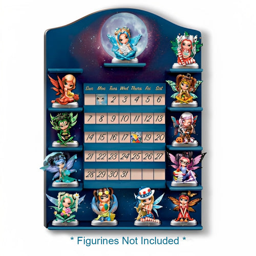 The Bradford Exchange A Year Of Enchantment Perpetual Calendar Rack with Numbered Tiles by Jasmine Becket-Griffith 21-Inches Issue #7 - RCE Global Solutions