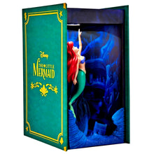 Load image into Gallery viewer, The Bradford Exchange Disney The Little Mermaid Storybook Nooks Illuminated Bookend Collection Handcrafted Light-Up Bookends 6.5-inches
