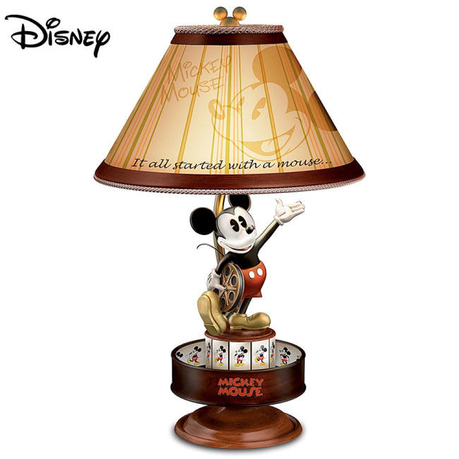 The Bradford Exchange Disney Mickey Mouse Lamp with Spinning Animation Base and Silhouette Shade 20"-Inches