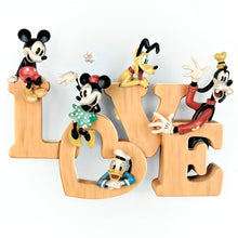 Load image into Gallery viewer, The Bradford Exchange Disney Mickey Mouse and Friends LOVE Wall Decor Vintage-Style Hand-Cast and Hand-Painted Artisan Masterpiece Heartwarming Home Decoration 13&quot; W x 10&quot; H x 2&quot; D - RCE Global Solutions
