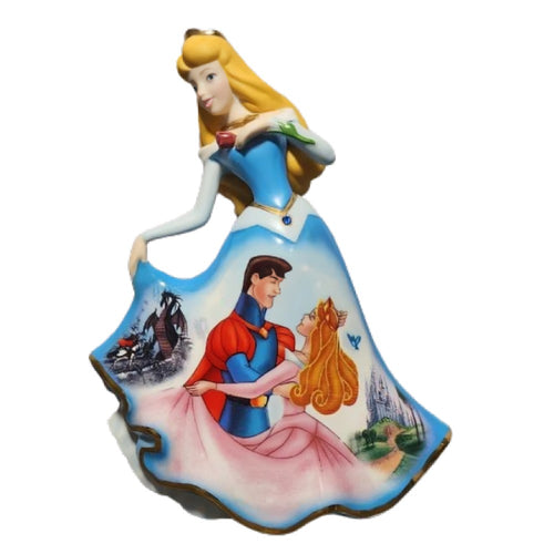 The Bradford Exchange Disney Sleeping Beauty's Wish Dresses and Dreams® Bell Collection Issue #10 Heirloom Porcelain Scenes from Disney's Sleeping Beauty Hand Sculpted & Hand Glazed with 22K Gold Figurine 7.5-inches - RCE Global Solutions