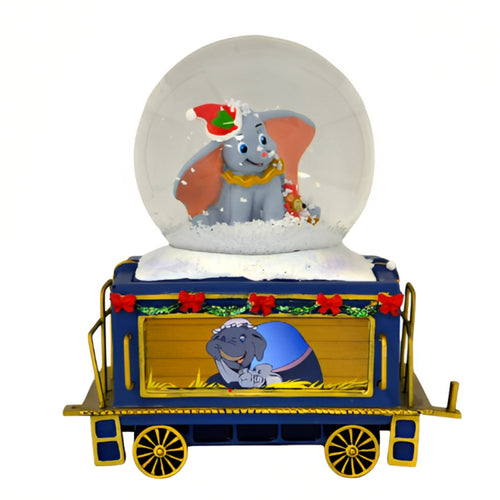 The Bradford Exchange Disney’s Wonderland Express Miniature Snow Globe Collection Issue #10: Dumbo 'Season Of Lights' Handcrafted Snow Globe Train with Music 3 to 4.5-Inches