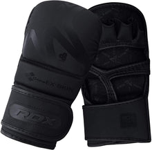 Load image into Gallery viewer, RDX MMA Hybrid Sparring Gloves, Maya Hide Leather, Ventilated Open Palm, Padded Mitts for Kickboxing, Muay Thai, Bag &amp; Pad Training for Men, Small
