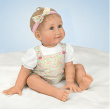 Load image into Gallery viewer, The Ashton-Drake Galleries Sugar and Spice Baby Doll So Truly Real® Lifelike Doll with Hand-Rooted Hair, RealTouch® Vinyl &amp; Custom Outfit – Exclusive Collectible by Sherry Miller 21-Inches
