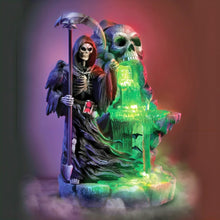 Load image into Gallery viewer, The Bradford Exchange Tales of Terror Sculpture Collection River of Souls Grim Reaper Figurine with Handcrafted Horror Details Ghoulish Green Light and Crystalline Soul Stream 9-inches - RCE Global Solutions
