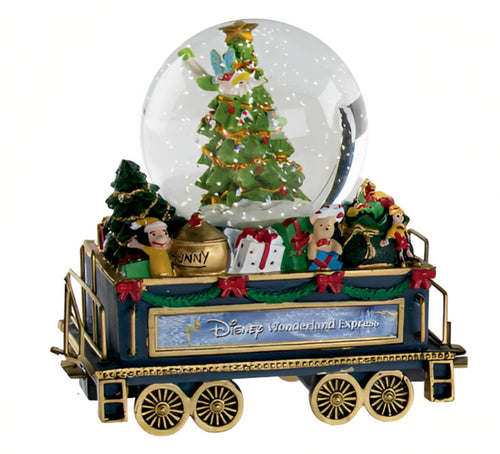 The Bradford Exchange Disney’s Wonderland Express Miniature Snow Globe Collection Issue #2: Tinker Bell 'Candy Cane and Pixie Dust' Handcrafted Snow Globe Train with Music 3 to 4.5-Inches
