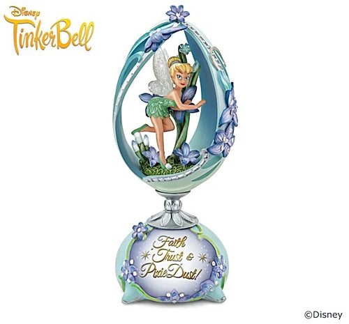 The Bradford Exchange Disney Tinker Bell Faith Trust and Pixie Dust Enchanted Moments Peter Carl Fabergé-Style Figurine 7-inches