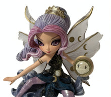 Load image into Gallery viewer, The Hamilton Collection Mystic Guardians of Nature Fairy Figurine Collection Issue #4 Onyx, Protector Of The Night Handcrafted Resin with Custom-Carved Crystalline Wings Hand-Painted Elemental Orb by Jasmine Becket-Griffith 5.5-inches
