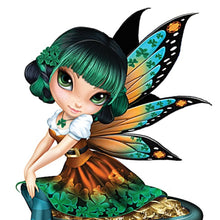 Load image into Gallery viewer, The Hamilton Collection Heart Full of Gold Irish Inspired Fairy Figurine by Artist Jasmine Becket-Griffith Adorned with Golden Glitter &amp; Faux Gems - RCE Global Solutions
