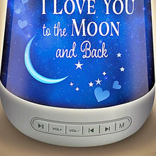 Load image into Gallery viewer, The Bradford Exchange Granddaughter I Love You to The Moon Sleep Sound Machine Nightlight 24 Soothing Sounds Timer USB Rechargeable Celestial Artwork 6-inches
