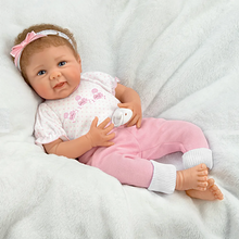 Load image into Gallery viewer, The Ashton - Drake Galleries I Sure Do Love Ewe Lifelike So Truly Real® Baby Girl Doll Magnetic Pacifier Weighted Fully Poseable with Soft RealTouch® Vinyl Skin by Doll Artist Linda Murray 19&quot;-Inches
