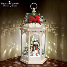 Load image into Gallery viewer, The Bradford Exchange Winter In A Wonderland Illuminated Sparkle Light Lantern with Snowman and Woodland Animals Victorian Christmas Decoration by Thomas Kinkade 17-Inches - RCE Global Solutions
