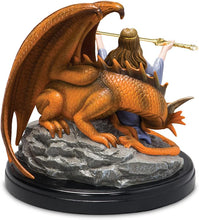 Load image into Gallery viewer, The Bradford Exchange Anne Stokes The Truth Dragon Sculpture Hand Cast and Handpainted with Removable 22 Carat Gold Plated Sword of Truth 9&quot;-Inches - RCE Global Solutions

