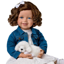 Load image into Gallery viewer, The Ashton-Drake Galleries My New Best Friend Hold That Pose! Child Doll And Plush Puppy Set by Ping Lau 24-inches - RCE Global Solutions
