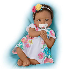 Load image into Gallery viewer, The Ashton - Drake Galleries Gabrielle Lifelike Realistic African American Black Baby Girl Doll Weighted Fully Poseable with Soft TrueTouch® Authentic Silicone Skin by Master Doll Artist Cheryl Hill 16&quot;-Inches
