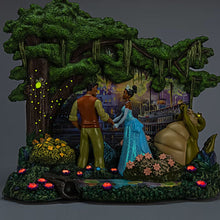 Load image into Gallery viewer, The Hamilton Collection Disney The Princess and the Frog 15th Anniversary Sculpture Artwork Display Collectible Handcrafted with Glow-in-the-Dark Accents by Thomas Kinkade 13.25-inches
