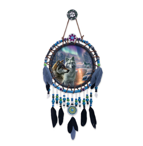 The Bradford Exchange Majestic Skies Aurora Borealis Wall Decor Collection Issue #7 Handcrafted Dreamcatcher by James Meger 12 1/2-inches - RCE Global Solutions