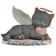 Load image into Gallery viewer, The Hamilton Collection My Kitten My Angel Figurine Collection &quot;My Heart Is Covered In Paw Prints.&quot; Angel Cat Memorial Figurine Handcrafted Sculpture with Glitter Wings Golden Halo and Heart-Shaped Paw Print Accent 3.5-inches - RCE Global Solutions
