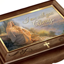 Load image into Gallery viewer, The Bradford Exchange I Am with You Always Wooden Music Box Inspirational Heirloom Keepsake with &quot;Amazing Grace&quot; Melody and Encouraging Scripture from Matthew 28:20 Designed to Infuse Hope and Joy by Greg Olsen 4&quot; W x 6&quot; L-inches - RCE Global Solutions
